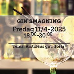 Gin smagning fredag d. 11 april 2025 kl. 18.00 - 20.00 - slikforvoksne.dk